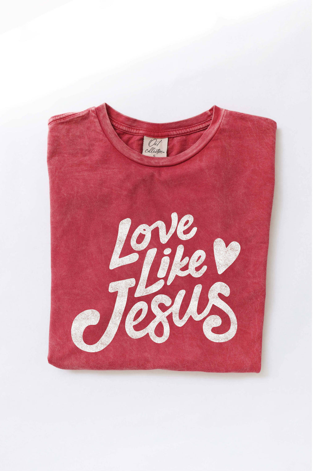 Love Like Jesus Mineral Washed Graphic Top - Adult & Kids T-Shirts, Sweatshirts & Hoodies apparel design preview 1