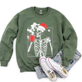 Santa Skeleton Coffee, Vintage, Christmas - Adult & Kids T-Shirts, Sweatshirts & Hoodies apparel design preview 1
