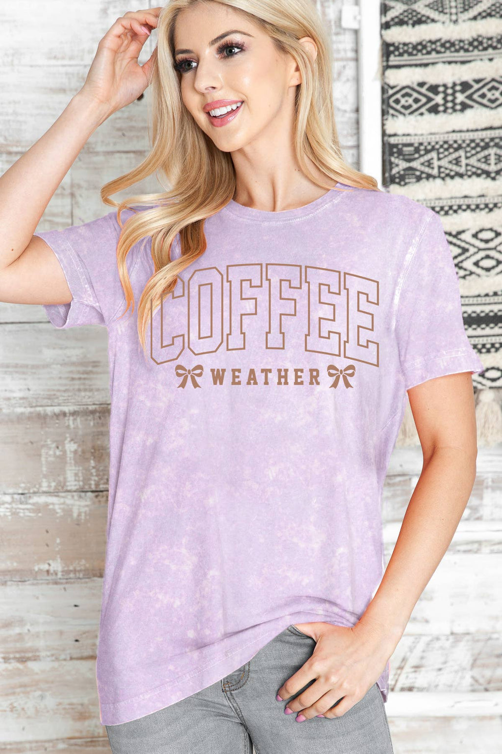 Women Coffee Graphic Print Mineral Wash Loose Top - Adult & Kids T-Shirts, Sweatshirts & Hoodies apparel design preview 1
