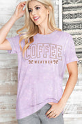 Women Coffee Graphic Print Mineral Wash Loose Top - Adult & Kids T-Shirts, Sweatshirts & Hoodies apparel design preview 1