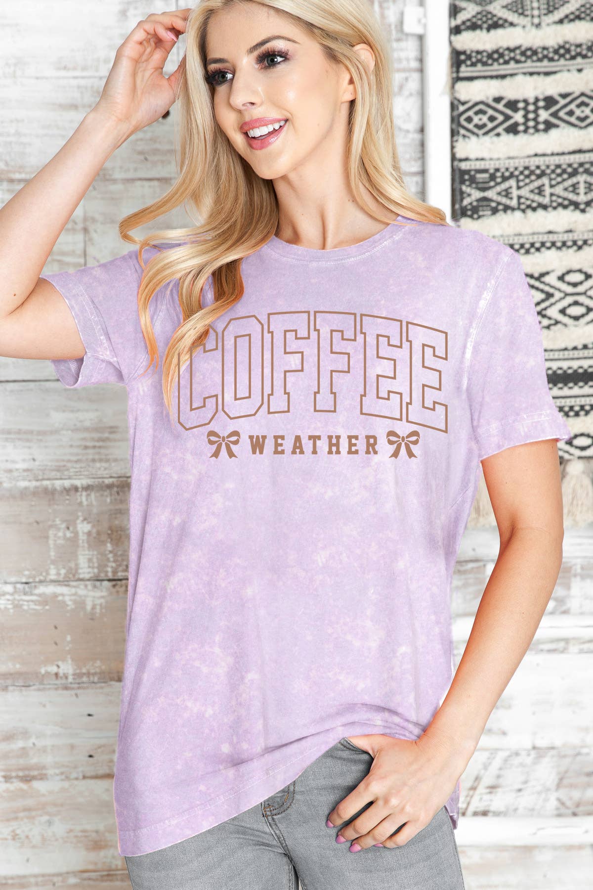 Women Coffee Graphic Print Mineral Wash Loose Top - Adult & Kids T-Shirts, Sweatshirts & Hoodies apparel design preview 1