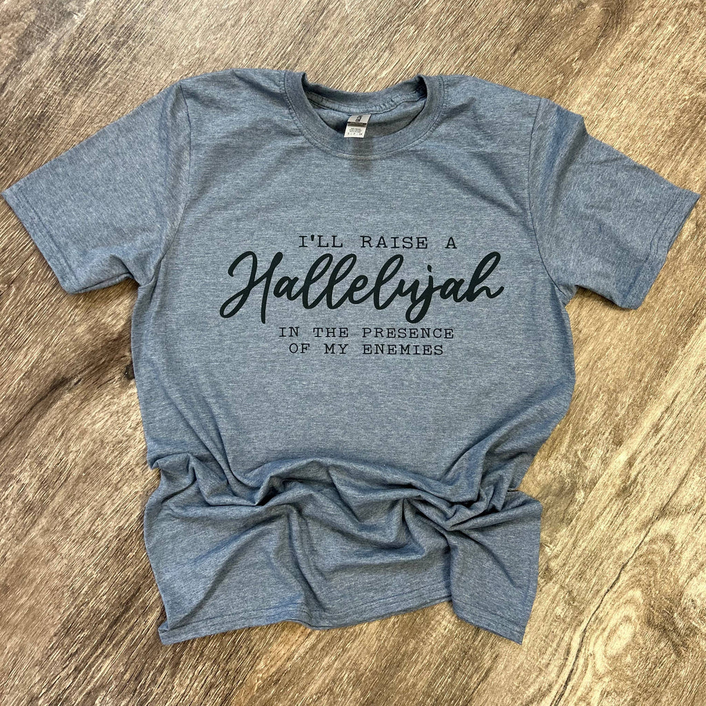 I'Ll Raise A Hallelujah On Heather Indigo - Adult & Kids T-Shirts, Sweatshirts & Hoodies apparel design preview 1
