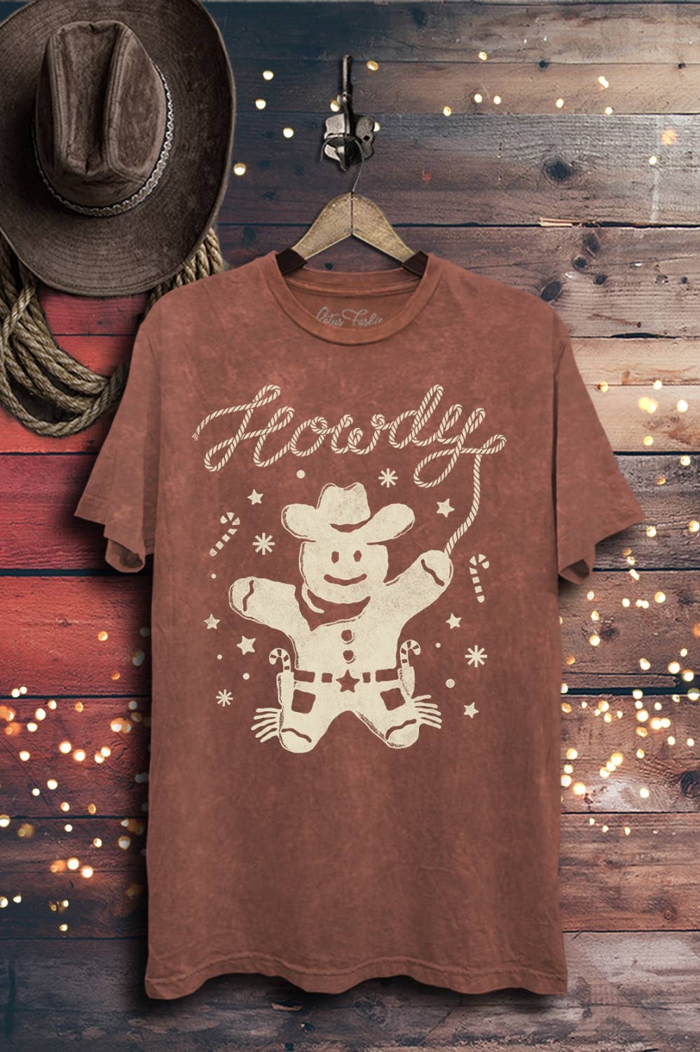 Howdy Gingerbread Graphic Top - Adult & Kids T-Shirts, Sweatshirts & Hoodies apparel design preview 1