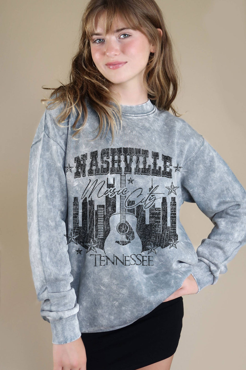 Nashville Music City Mineral Graphic Brushed - Adult & Kids T-Shirts, Sweatshirts & Hoodies apparel design preview 1