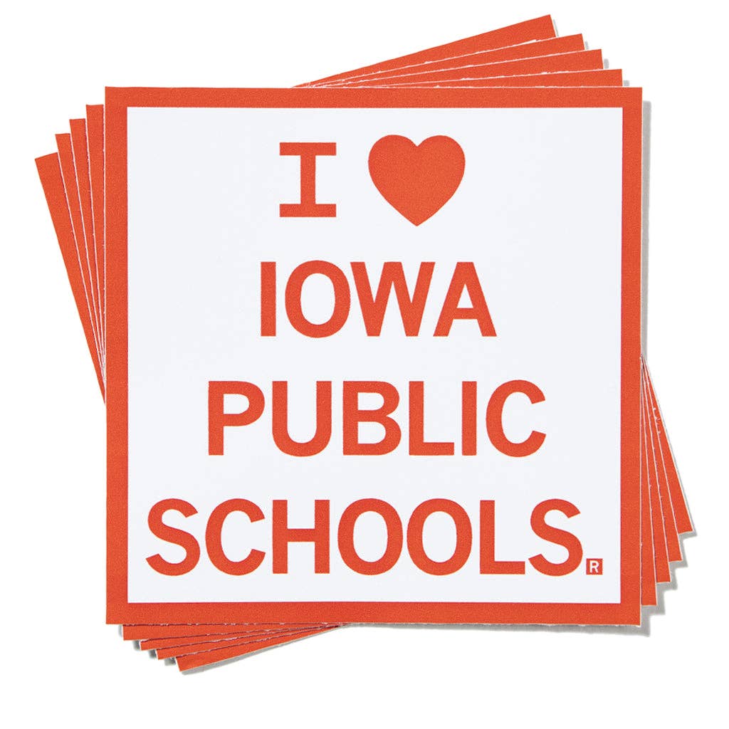 I Heart Iowa Public Schools Sticker - Adult & Kids T-Shirts, Sweatshirts & Hoodies apparel design preview 1