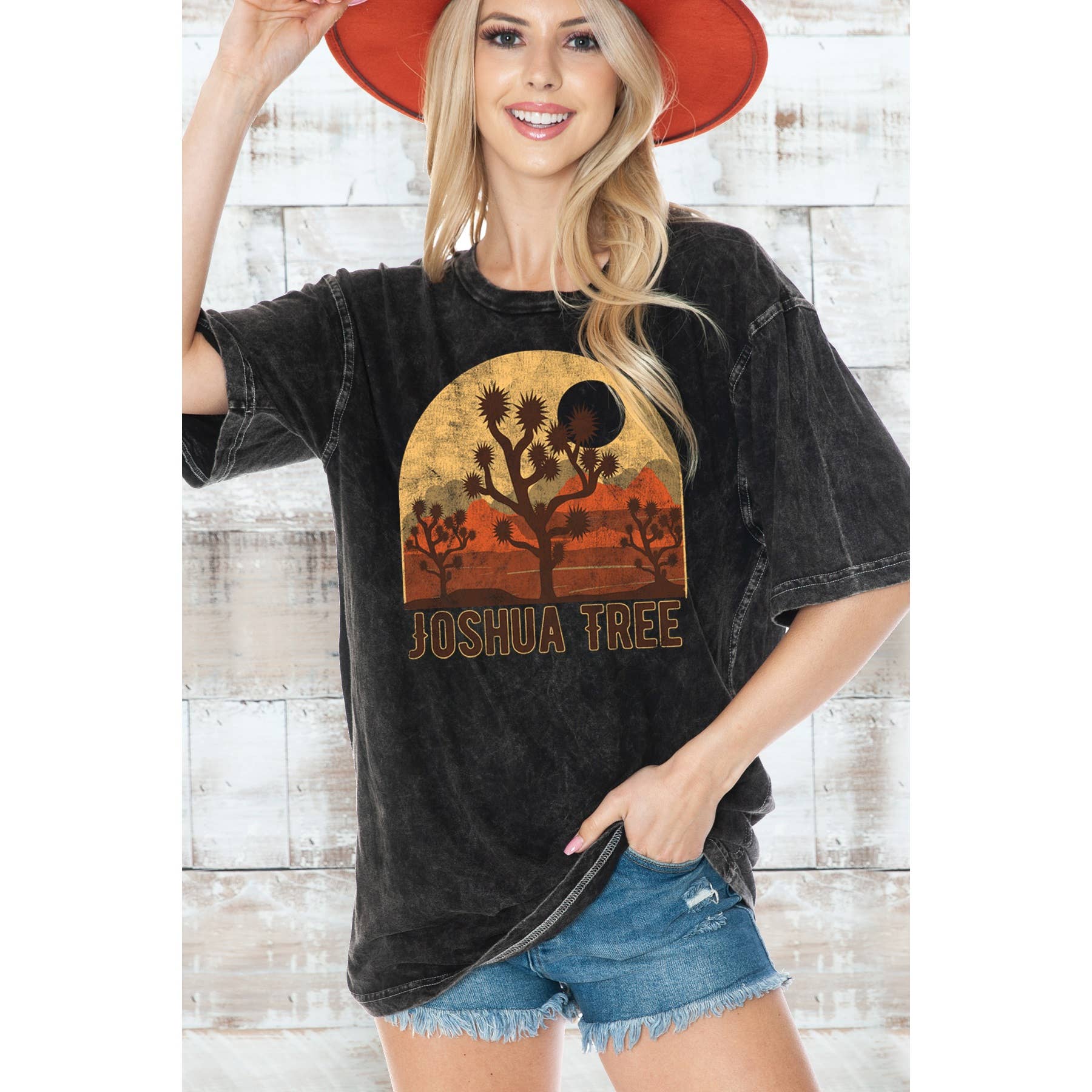 Joshua Tree Unisex Oversized Mineral Wash - Adult & Kids T-Shirts, Sweatshirts & Hoodies apparel design preview 1