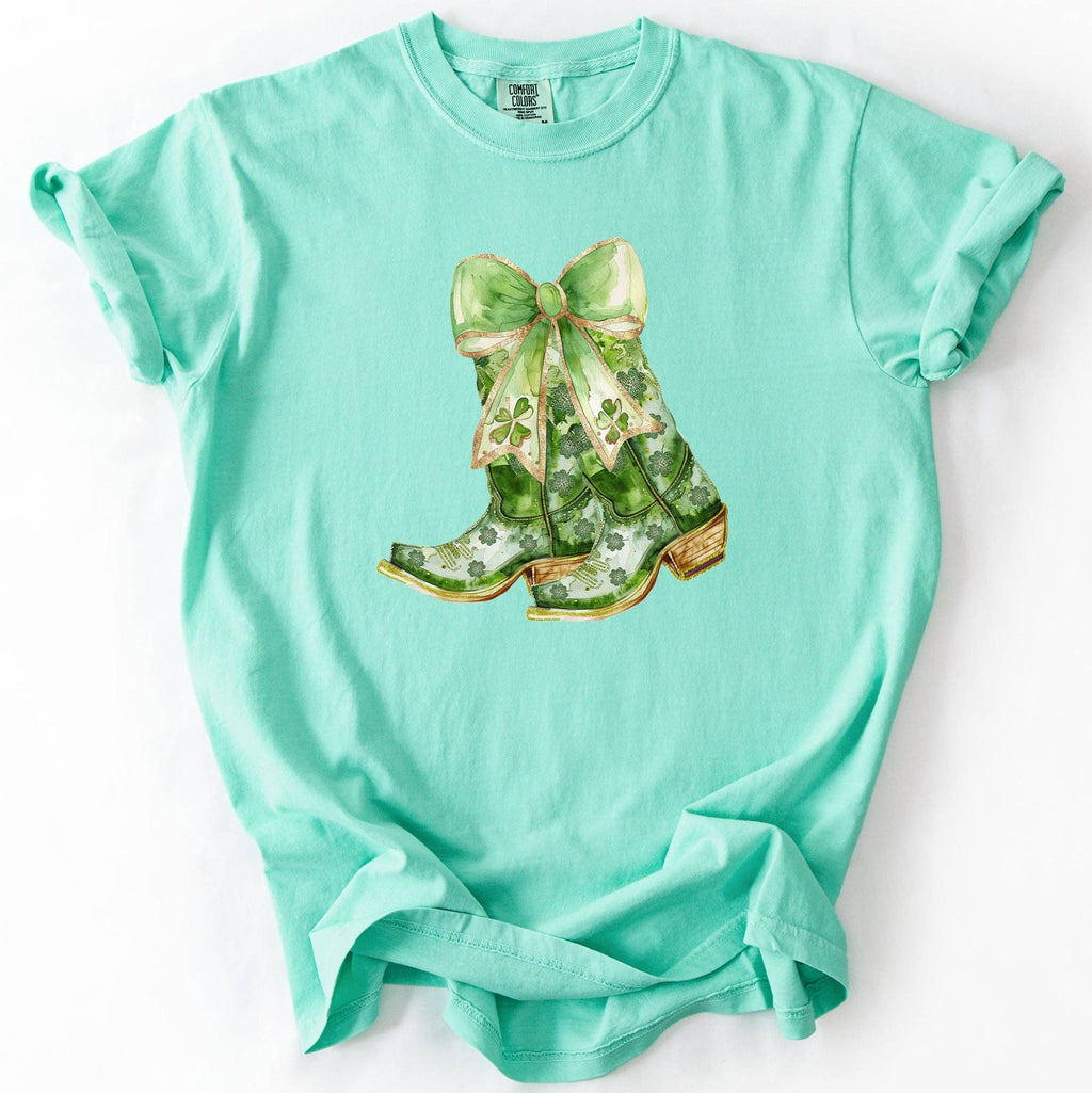 St Patrick's Day Cowboy Boots, Howdy, Shamrock Lucky - Adult & Kids T-Shirts, Sweatshirts & Hoodies apparel design preview 1
