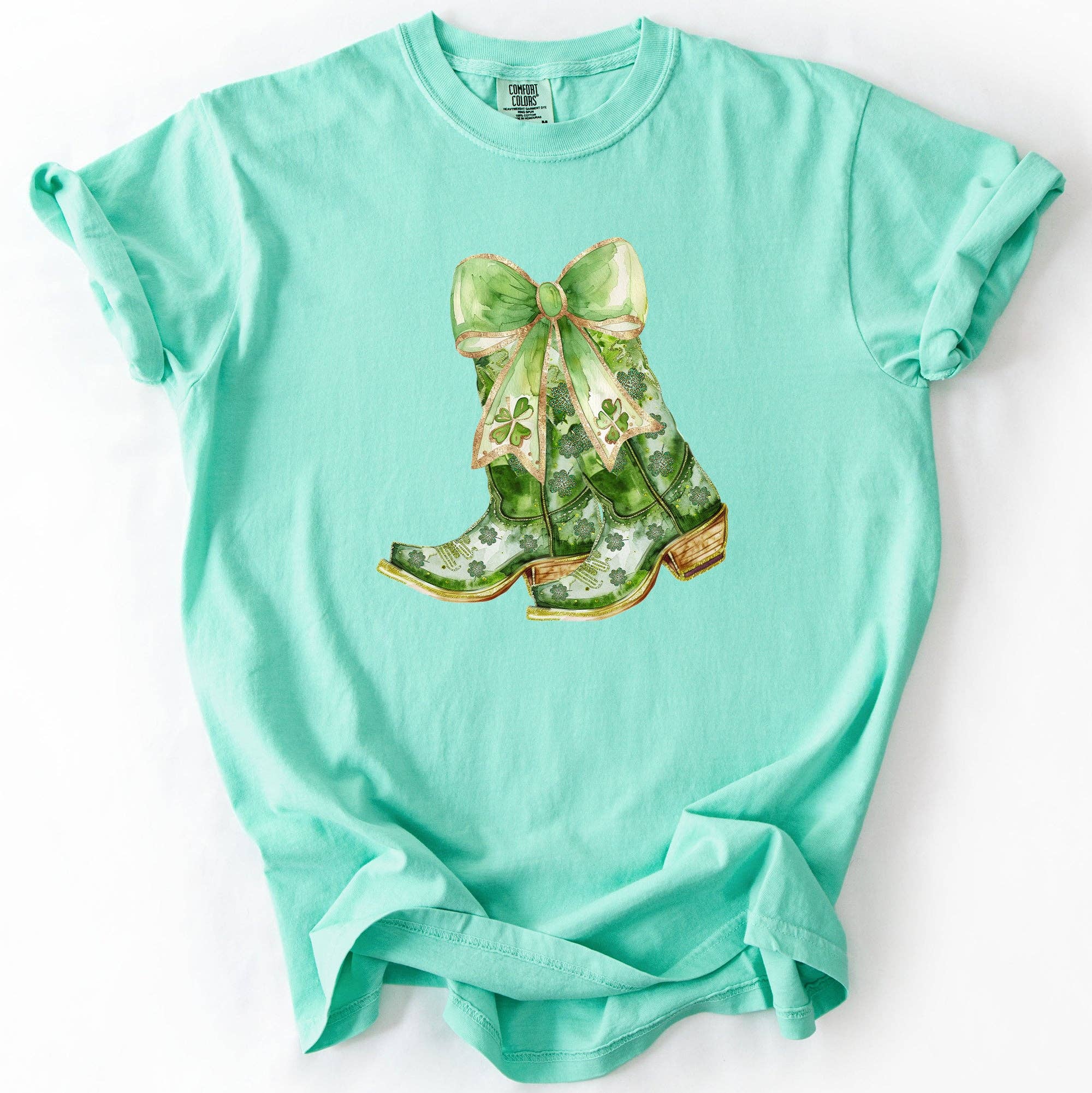 St Patrick's Day Cowboy Boots, Howdy, Shamrock Lucky - Adult & Kids T-Shirts, Sweatshirts & Hoodies apparel design preview 1