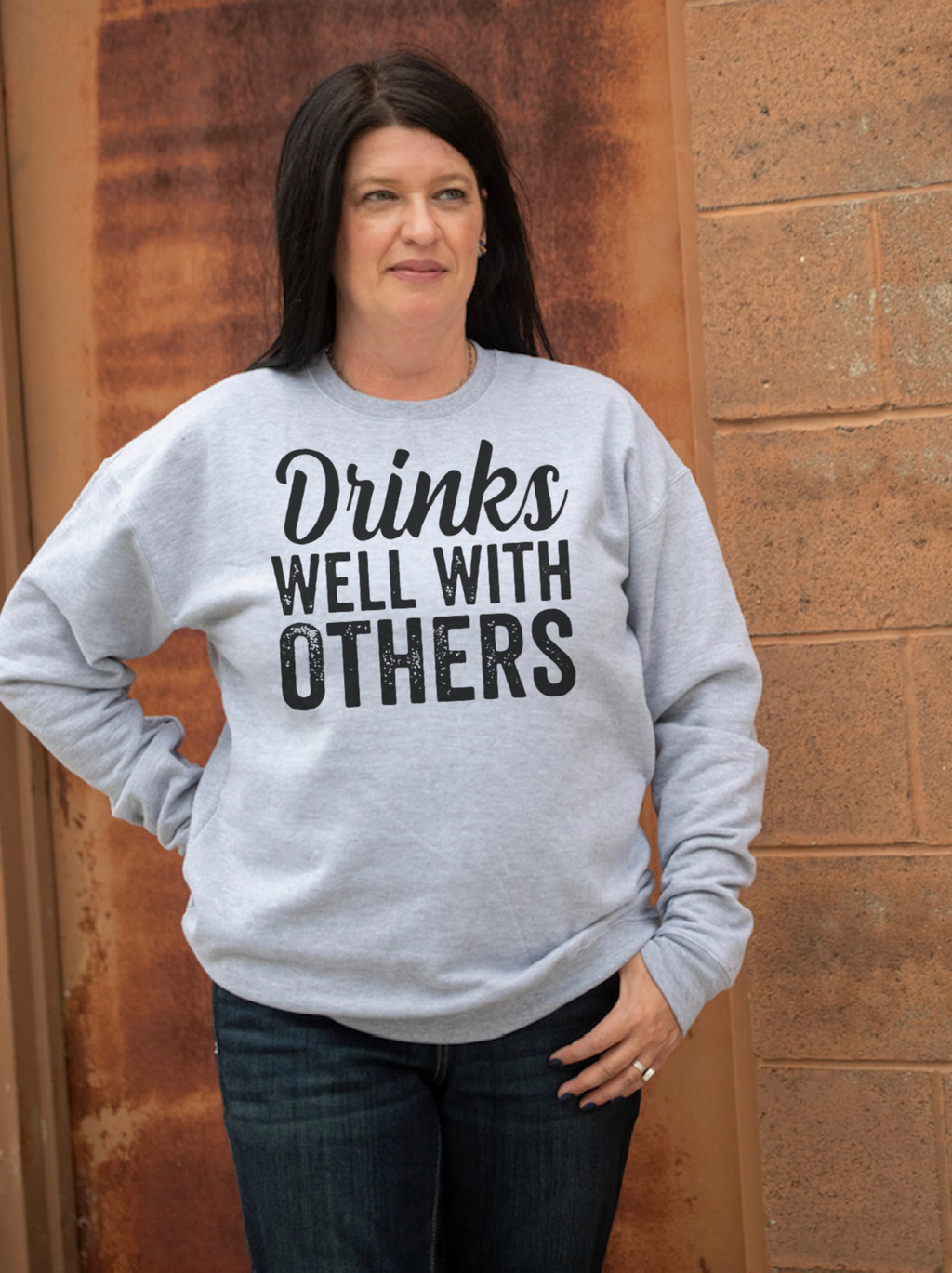 Drinks Well with Others and - Adult & Kids T-Shirts, Sweatshirts & Hoodies apparel design preview 1