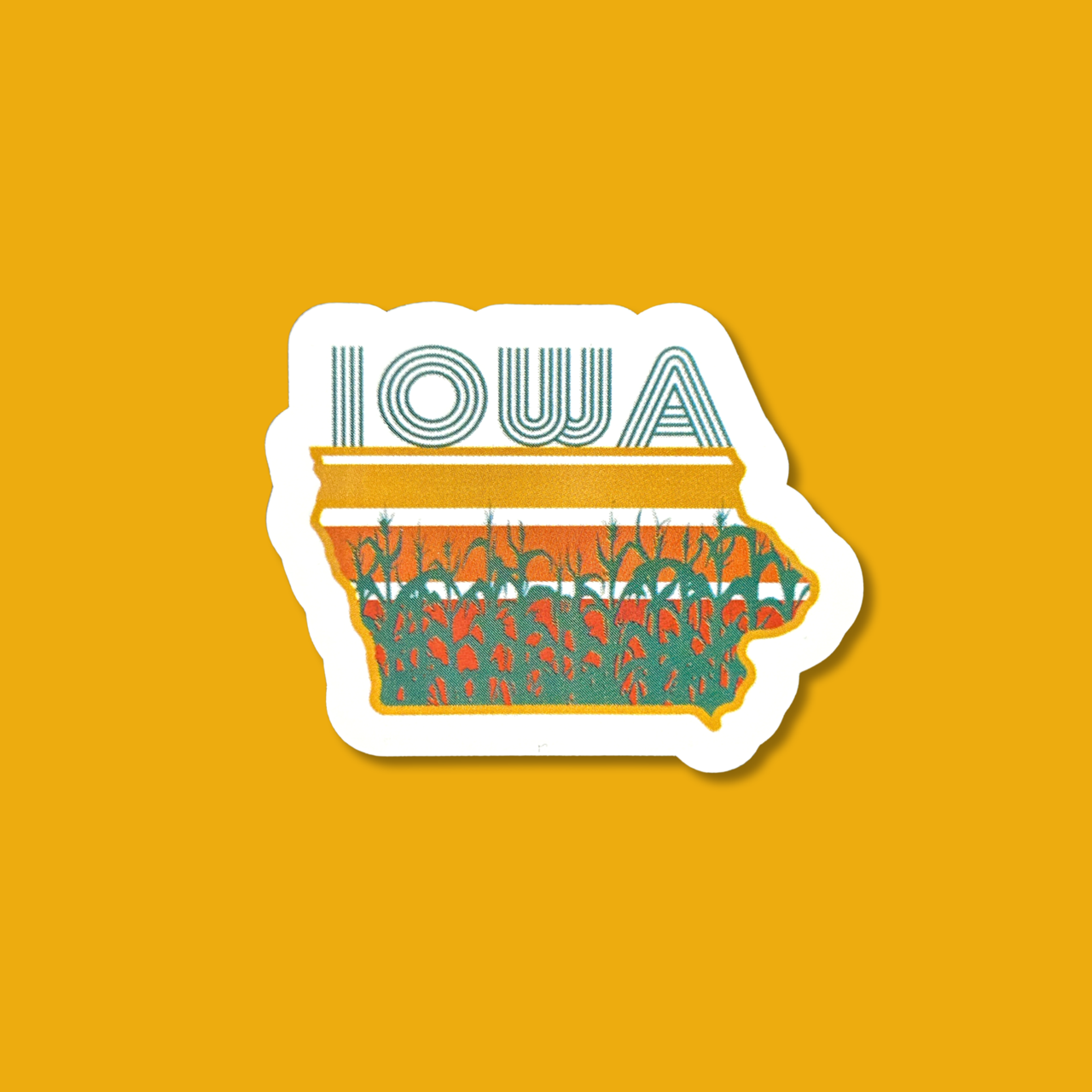 Iowa Retro Corn Sticker - Adult & Kids T-Shirts, Sweatshirts & Hoodies apparel design preview 1