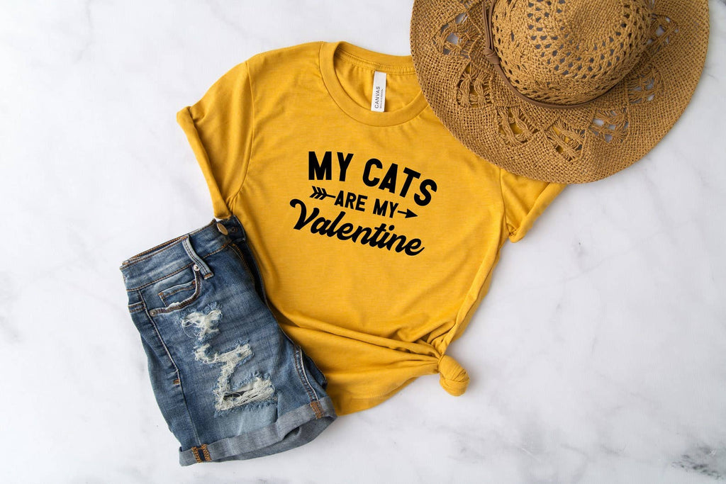My Cats Are Valentine - Adult & Kids T-Shirts, Sweatshirts & Hoodies apparel design preview 1