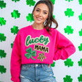 Faux Patch Lucky Mama Retro - Adult & Kids T-Shirts, Sweatshirts & Hoodies apparel design preview 1