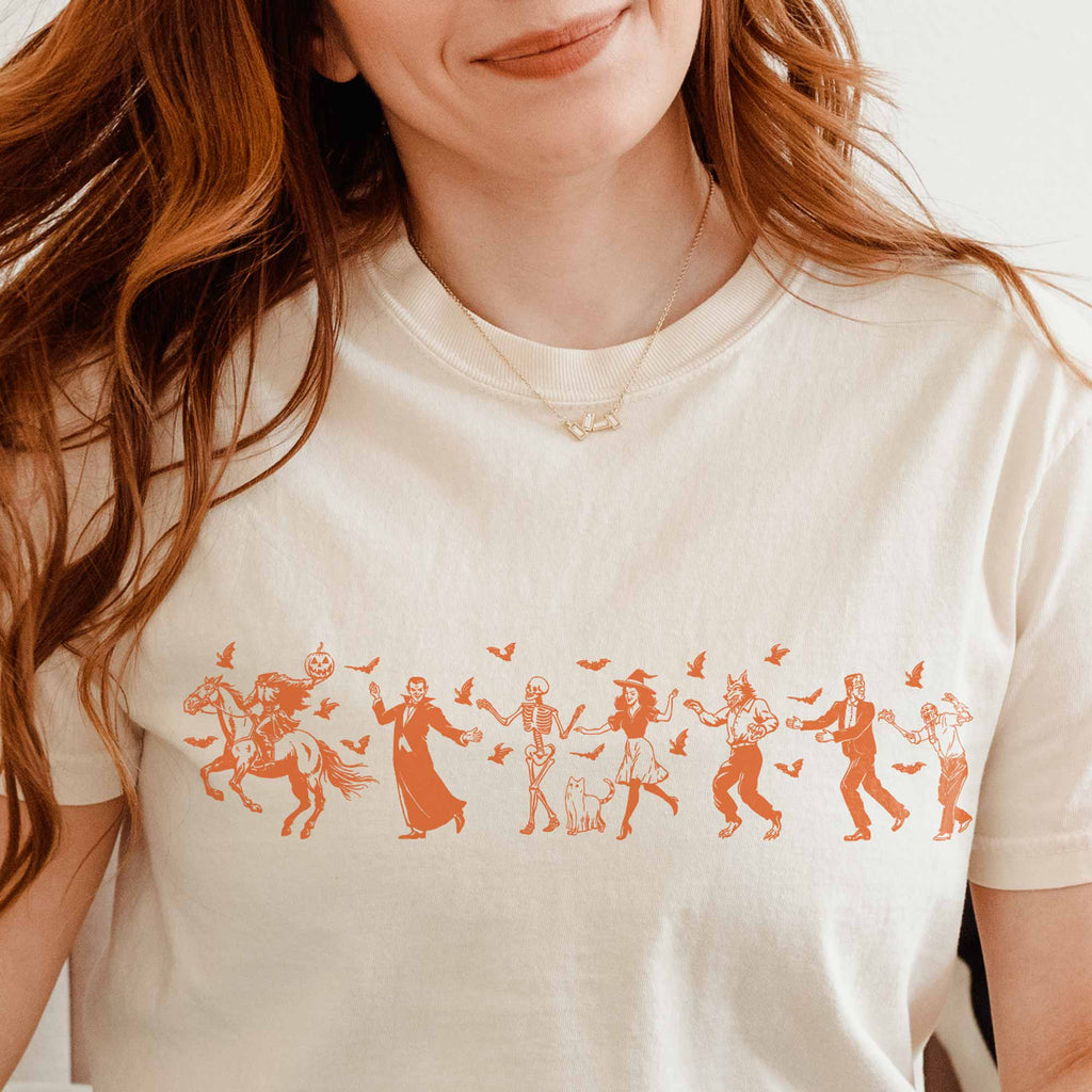 Halloween Retro Monster Parade Comfort Colors - Adult & Kids T-Shirts, Sweatshirts & Hoodies apparel design preview 1