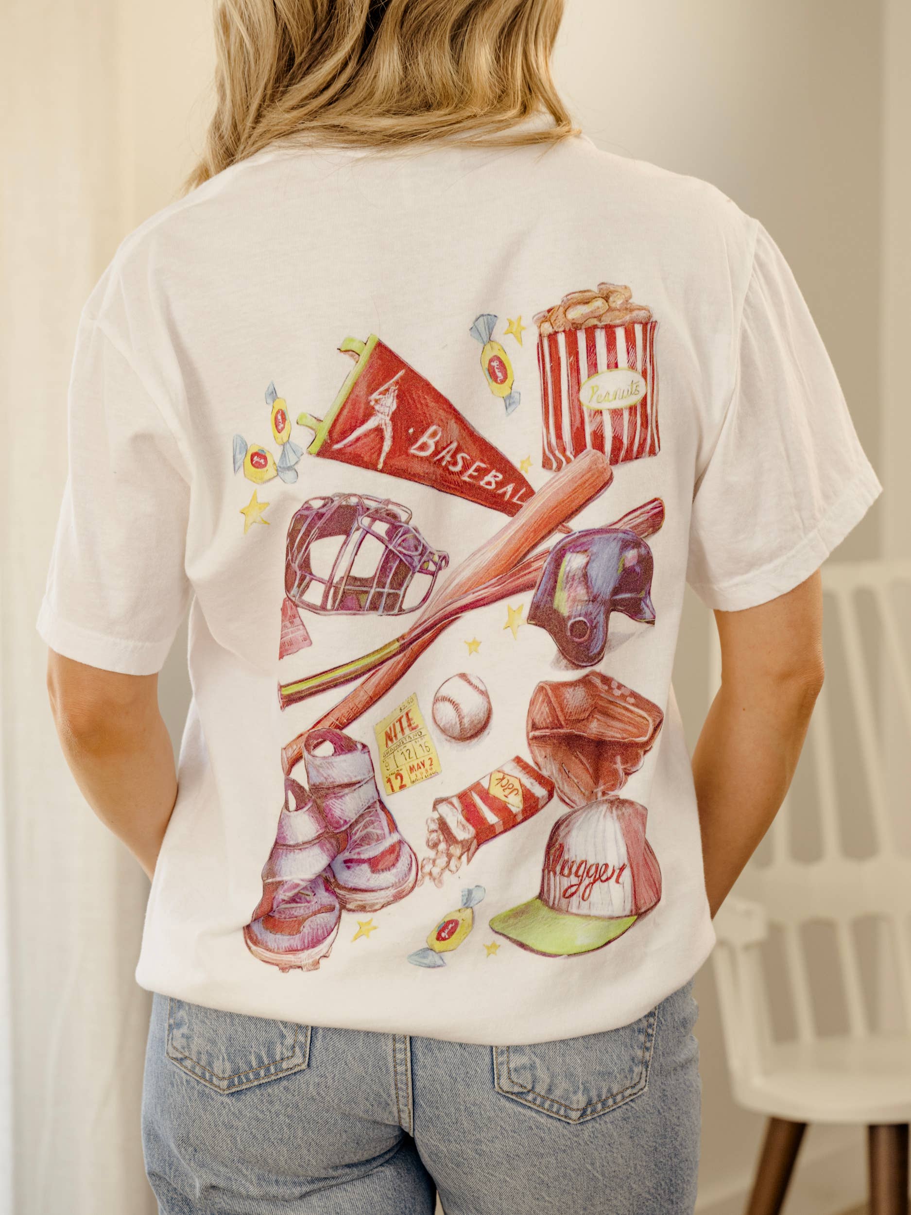 Play Ball Baseball Memorabilia White Comfort Colors - Adult & Kids T-Shirts, Sweatshirts & Hoodies apparel design preview 1