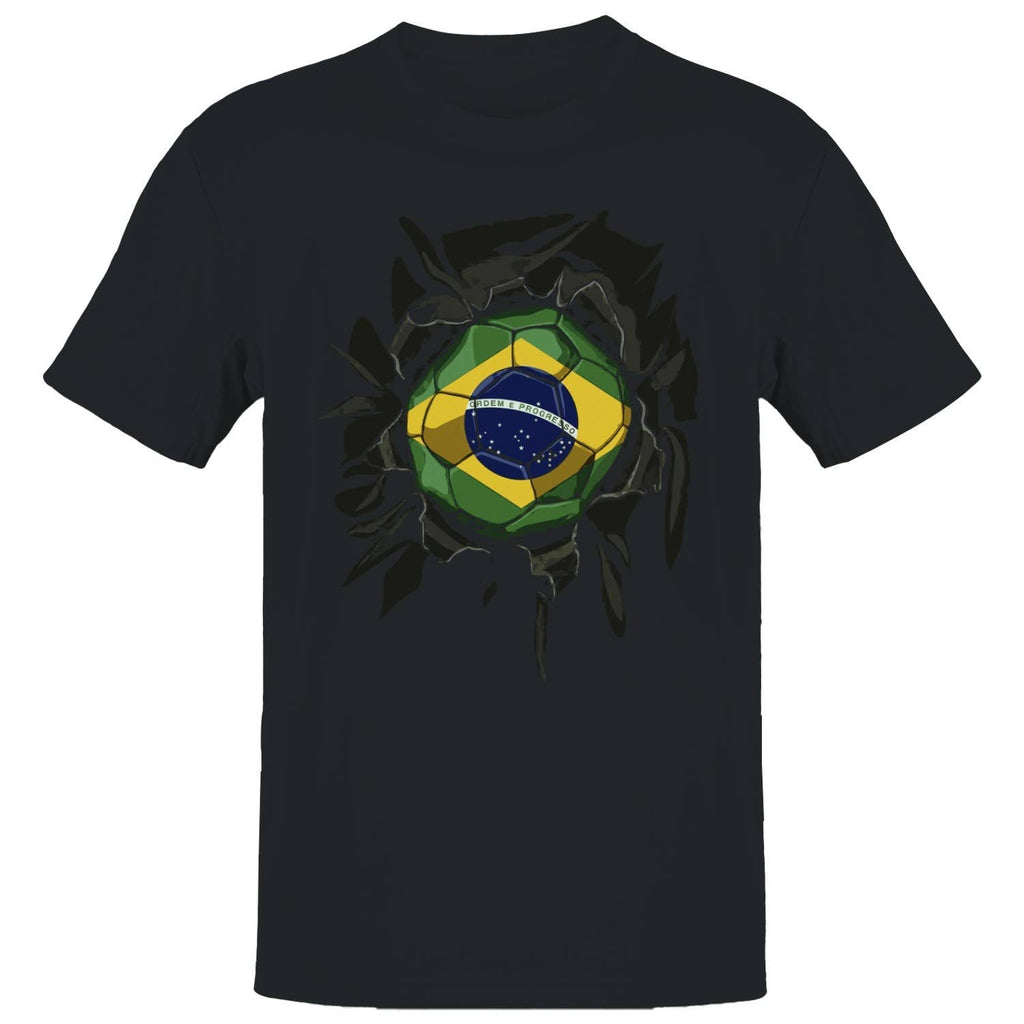 Brazil Soccer Ordem E Progresso Men's - Adult & Kids T-Shirts, Sweatshirts & Hoodies apparel design preview 1