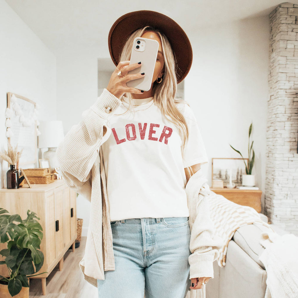 Lover Graphic (Ivory) Valentine Valentine's - Adult & Kids T-Shirts, Sweatshirts & Hoodies apparel design preview 1