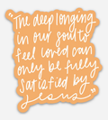 Fully Satisfied Sticker Christian Gift - Adult & Kids T-Shirts, Sweatshirts & Hoodies apparel design preview 1