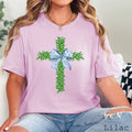 Easter Graphic Coquette Boxwood Cross Bella Canvas - Adult & Kids T-Shirts, Sweatshirts & Hoodies apparel design preview 1