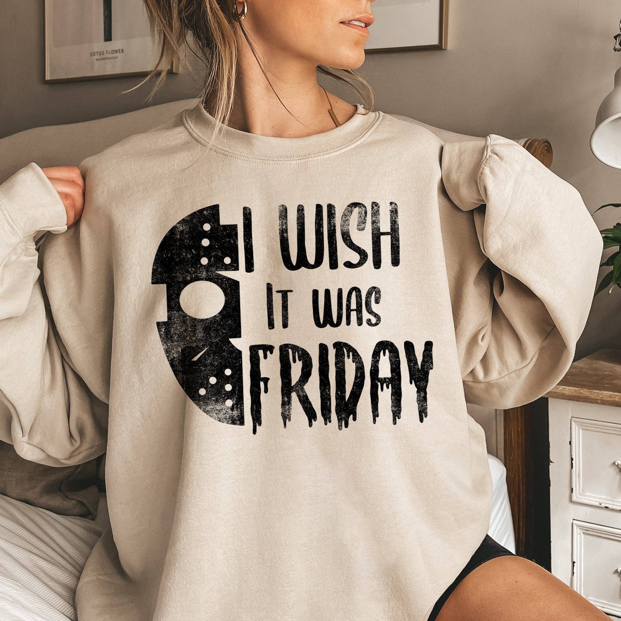 Wish It Was Friday Vintage Halloween - Adult & Kids T-Shirts, Sweatshirts & Hoodies apparel design preview 1