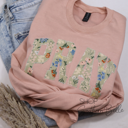 Peach Pray Christian Faith - Adult & Kids T-Shirts, Sweatshirts & Hoodies apparel design preview 1