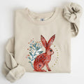 Folk Art Rabbit, Easter, Scandinavian - Adult & Kids T-Shirts, Sweatshirts & Hoodies apparel design preview 1