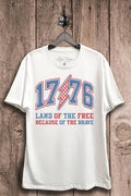 1776 Land of the Free Graphic Top - Adult & Kids T-Shirts, Sweatshirts & Hoodies apparel design preview 1