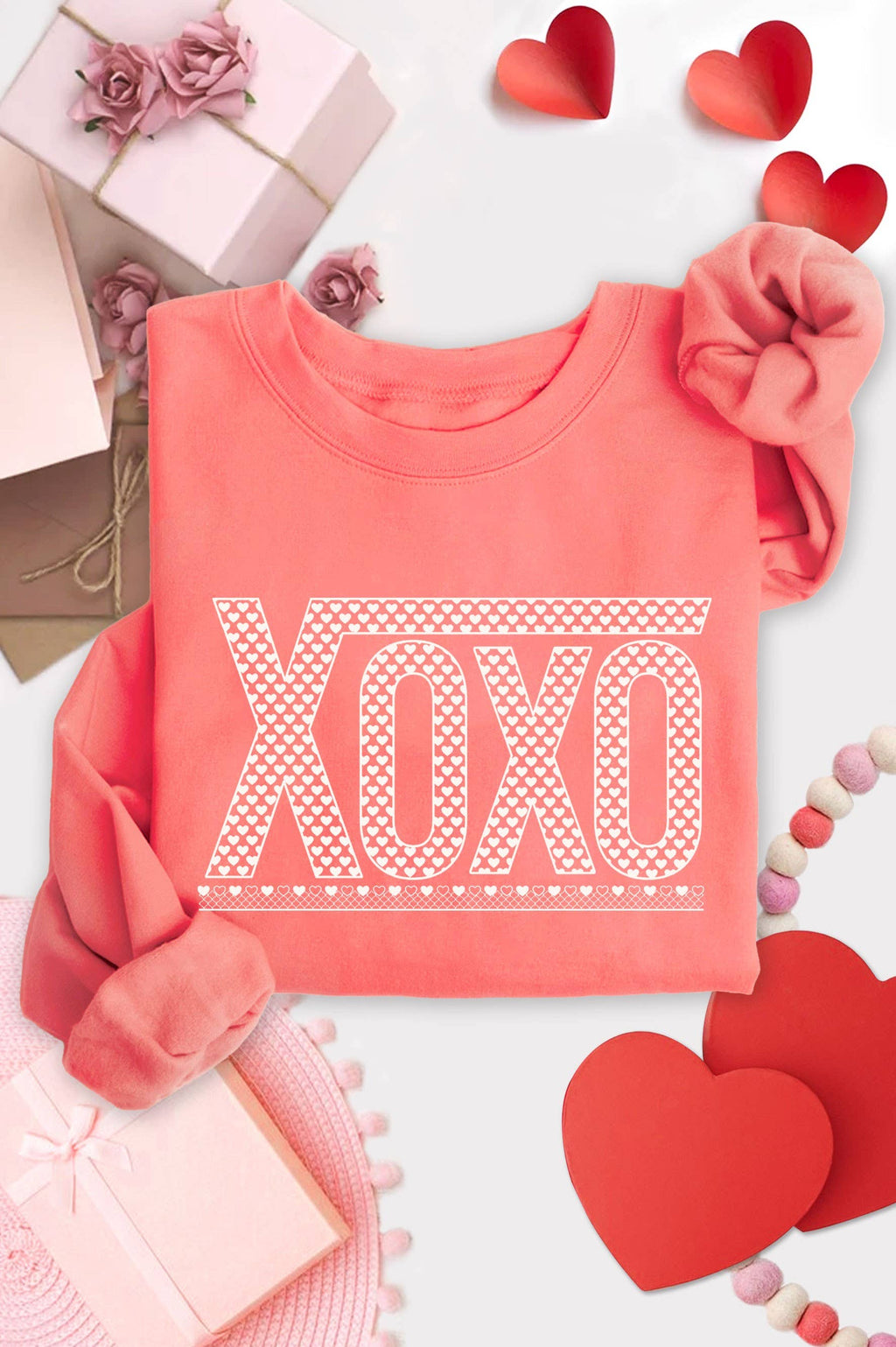 Xoxo Checkered Heart Graphic Brushed - Adult & Kids T-Shirts, Sweatshirts & Hoodies apparel design preview 1