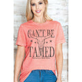 Be Tamed Wild West Women's Graphic Mineral Wash - Adult & Kids T-Shirts, Sweatshirts & Hoodies apparel design preview 1