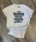 The Thunder Rolls and Lightning Strikes On Ash Gray - Adult & Kids T-Shirts, Sweatshirts & Hoodies apparel design preview 1