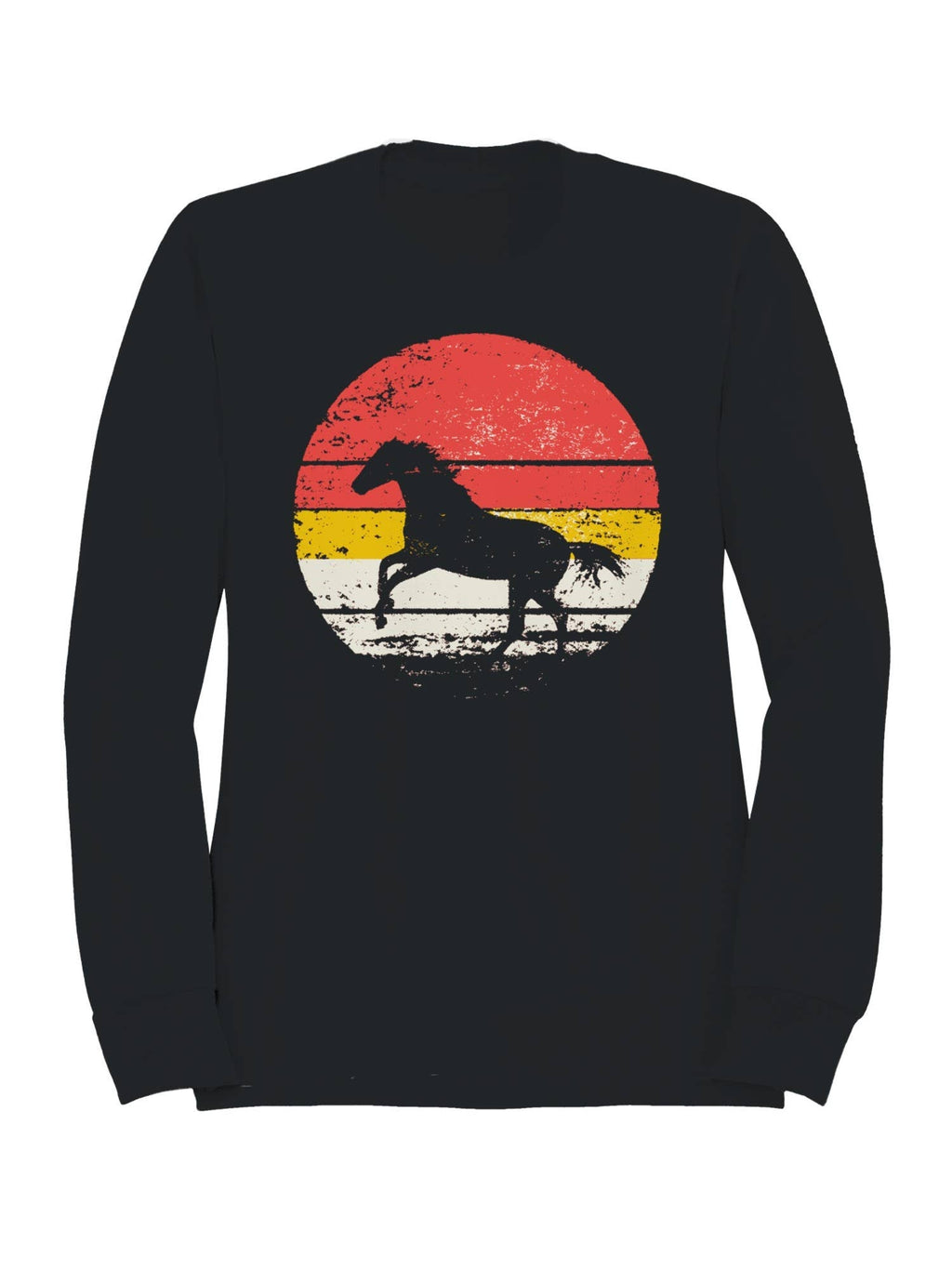 Retro Sunset Running Horse Silhouette Men's - Adult & Kids T-Shirts, Sweatshirts & Hoodies apparel design preview 1