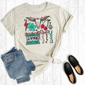 Western 4th of July Cow Skull Collage Graphic - Adult & Kids T-Shirts, Sweatshirts & Hoodies apparel design preview 1