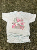 Love Like Jesus Pink and Green Hearts On Heather - Adult & Kids T-Shirts, Sweatshirts & Hoodies apparel design preview 1