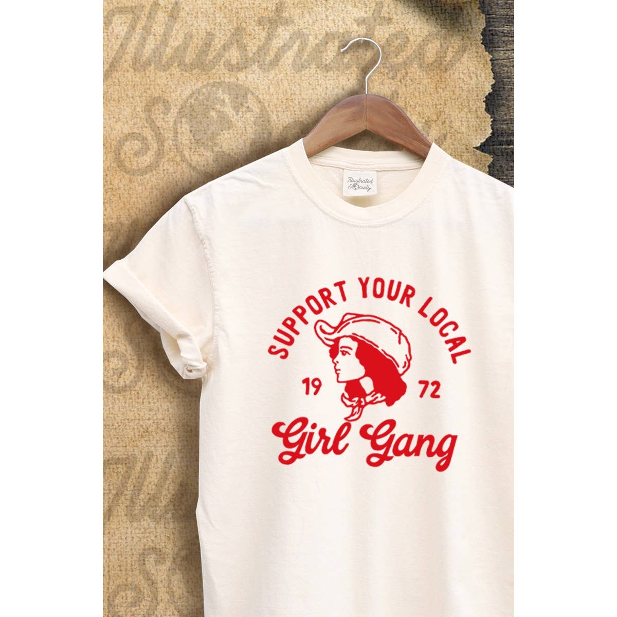 Support Your Local Girl Gang Vintage Graphic - Adult & Kids T-Shirts, Sweatshirts & Hoodies apparel design preview 1