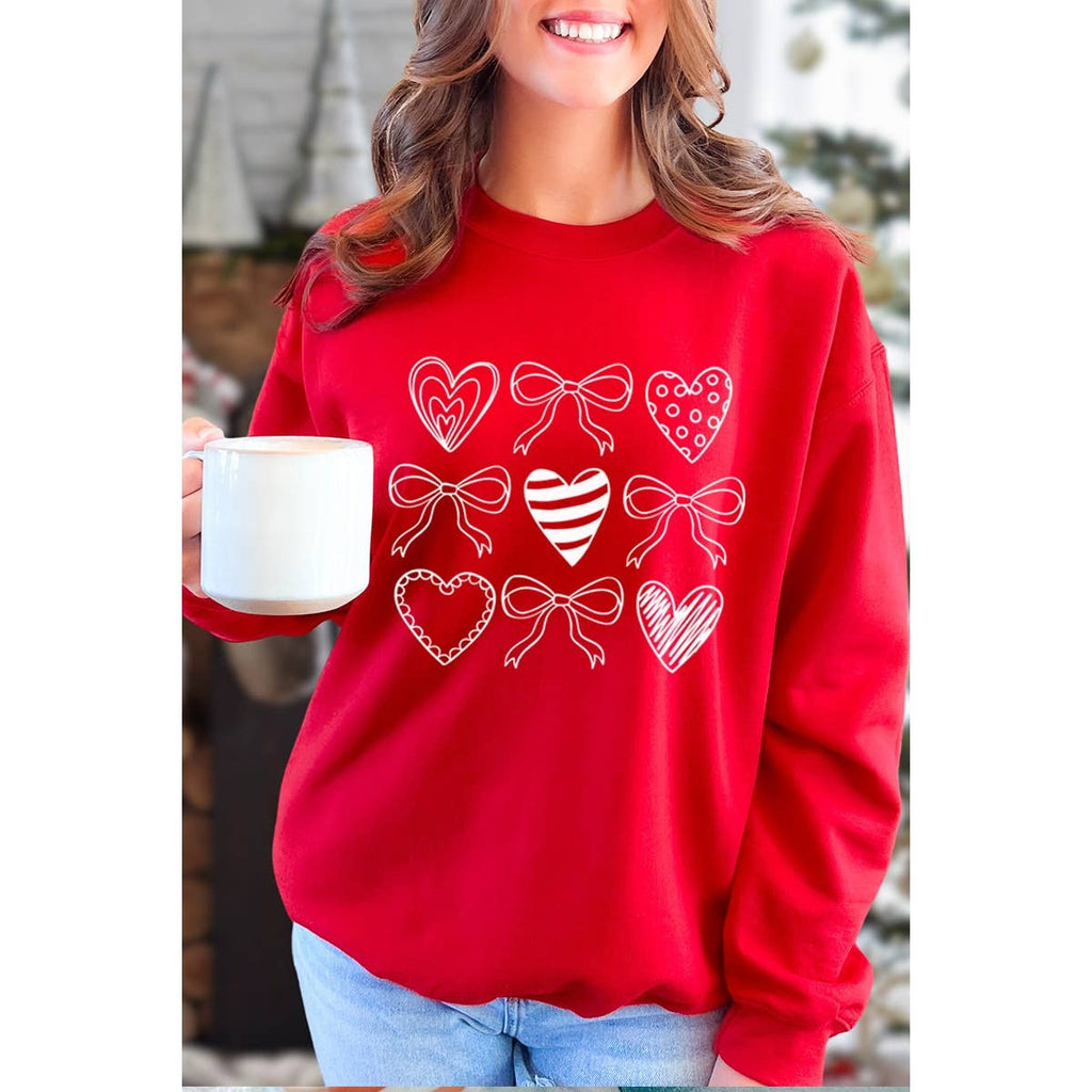 Coquette Heart Valentine Graphic - Adult & Kids T-Shirts, Sweatshirts & Hoodies apparel design preview 1