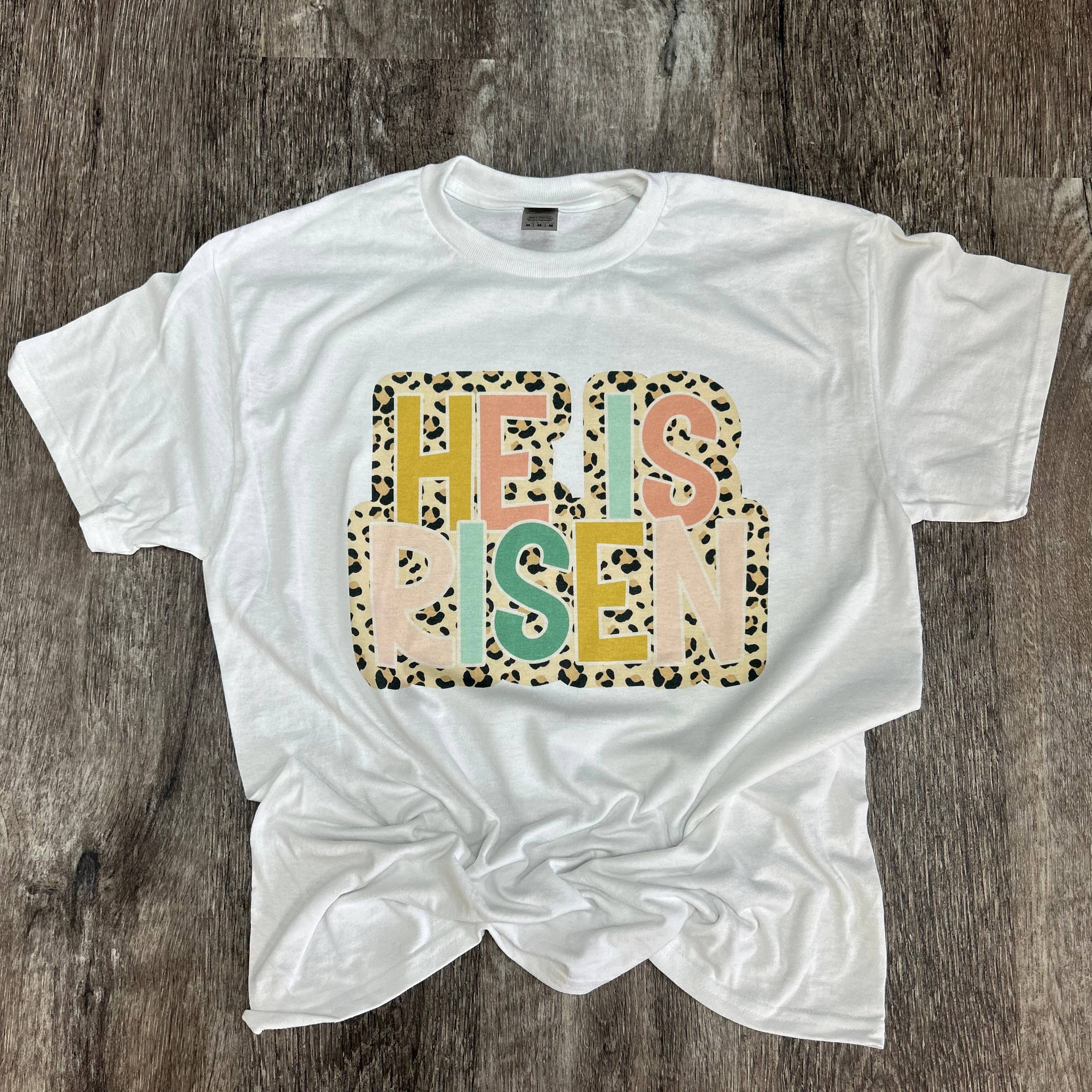 He Is Risen On White - Adult & Kids T-Shirts, Sweatshirts & Hoodies apparel design preview 1