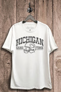 Michigan Football Game Time Graphic Top - Adult & Kids T-Shirts, Sweatshirts & Hoodies apparel design preview 1