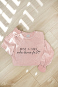 Just A Girl Who Mineral Washed Graphic Top - Adult & Kids T-Shirts, Sweatshirts & Hoodies apparel design preview 1