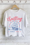 Spilling the Tea Ship Graphic - Adult & Kids T-Shirts, Sweatshirts & Hoodies apparel design preview 1