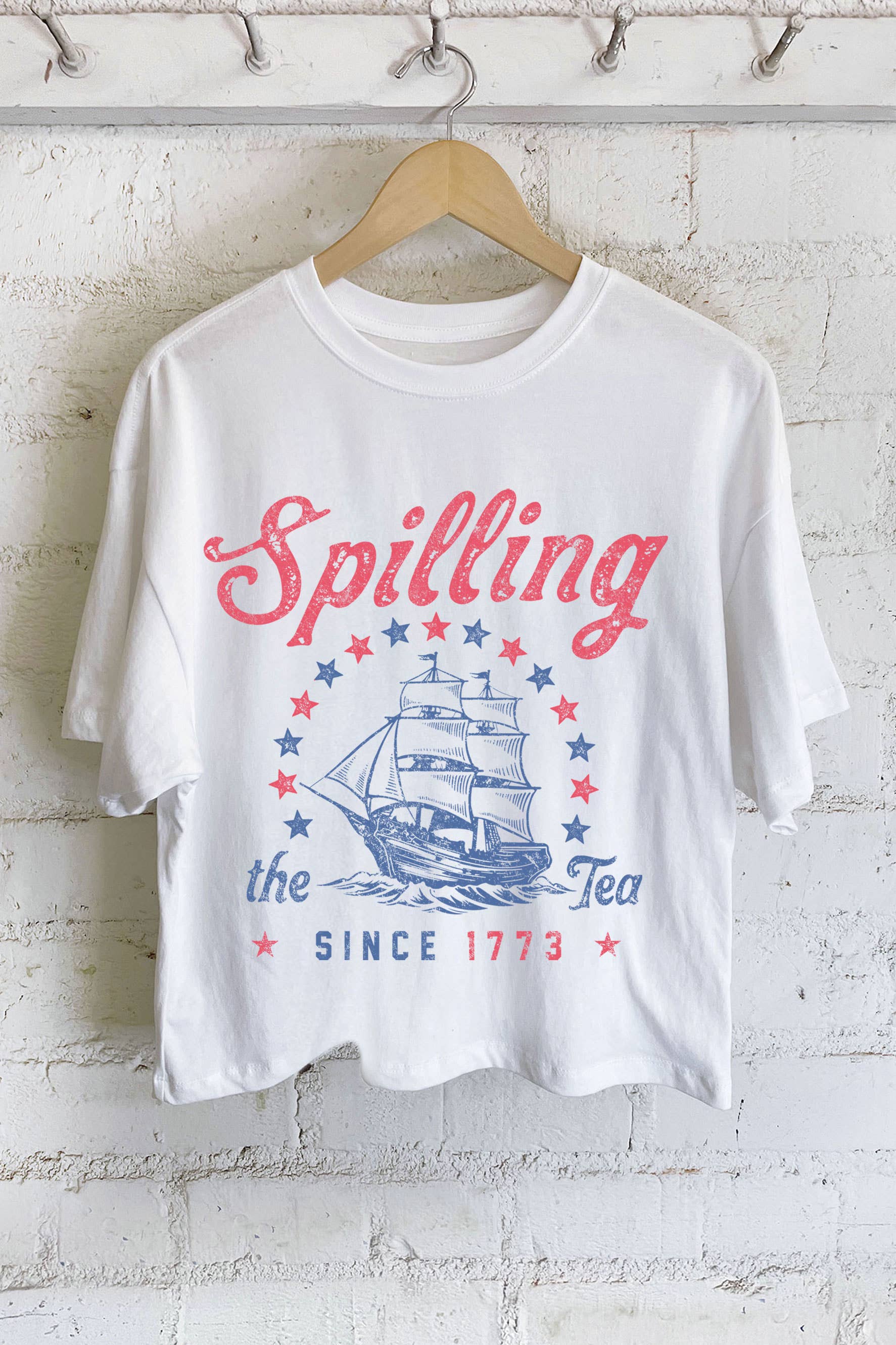 Spilling the Tea Ship Graphic - Adult & Kids T-Shirts, Sweatshirts & Hoodies apparel design preview 1