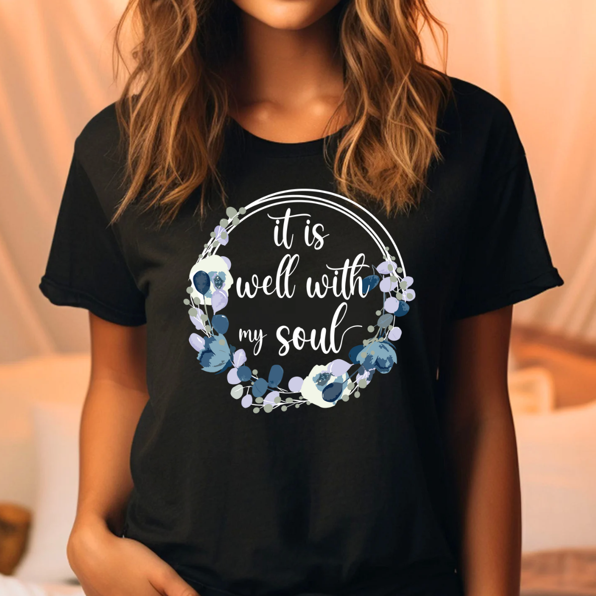 It Is Well with My Soul Flower - Adult & Kids T-Shirts, Sweatshirts & Hoodies apparel design preview 1