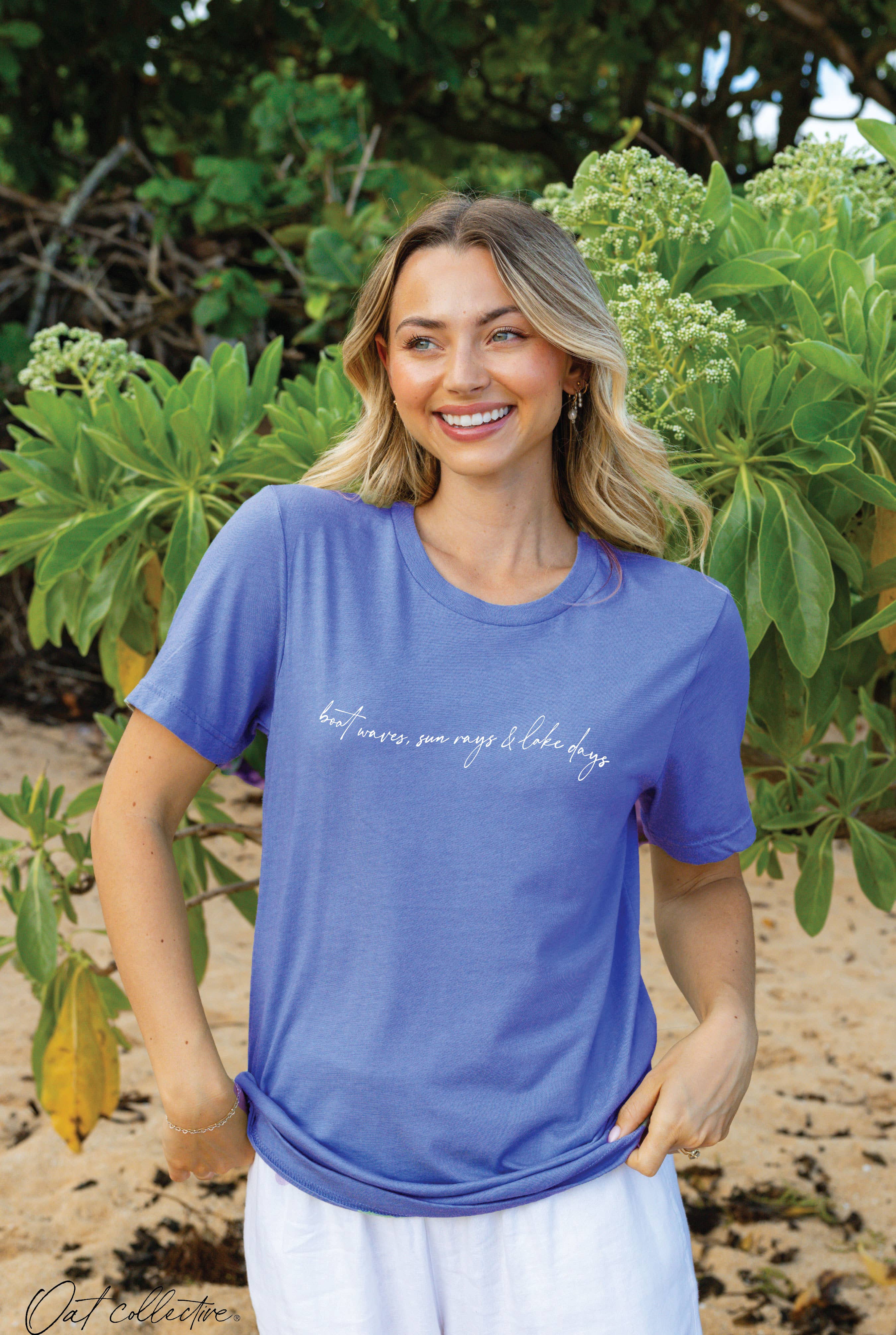 Boat Waves, Sun Rays and Lake Days Graphic - Adult & Kids T-Shirts, Sweatshirts & Hoodies apparel design preview 1