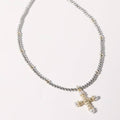 Pearl Accent Cross Pendant Beaded Necklace - Adult & Kids T-Shirts, Sweatshirts & Hoodies apparel design preview 1