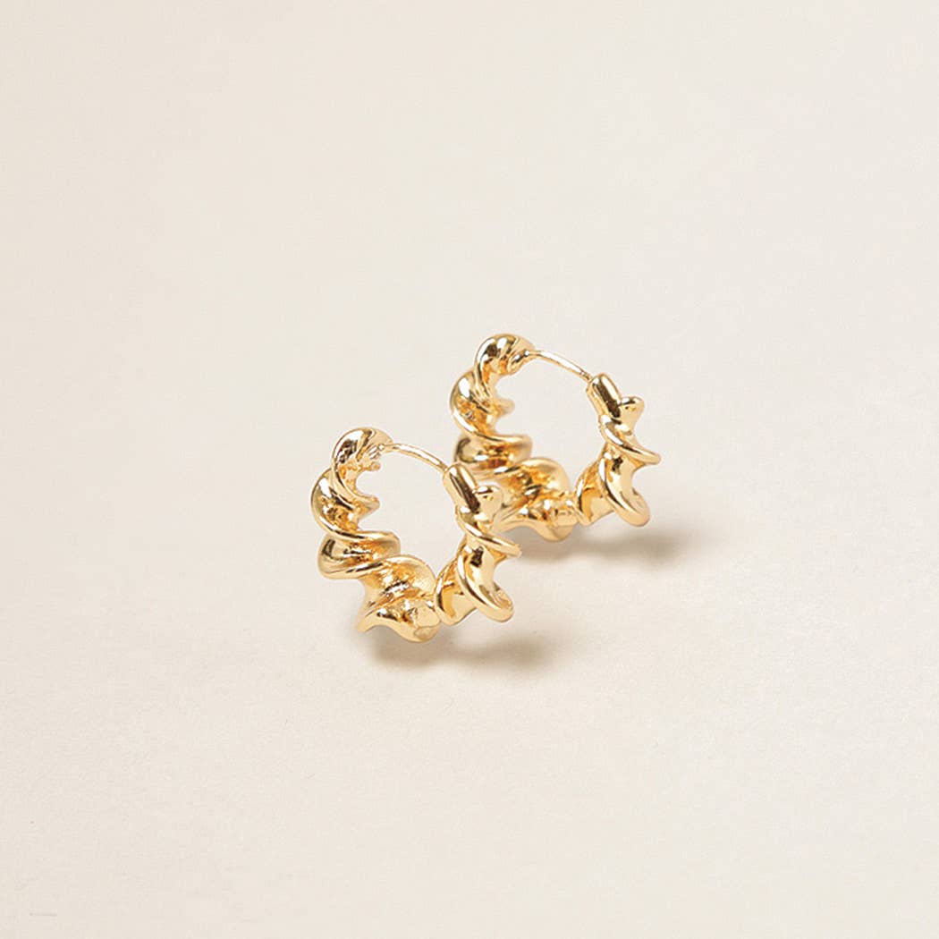 14K Gold Dipped Twisted Hoop Earrings - Adult & Kids T-Shirts, Sweatshirts & Hoodies apparel design preview 1