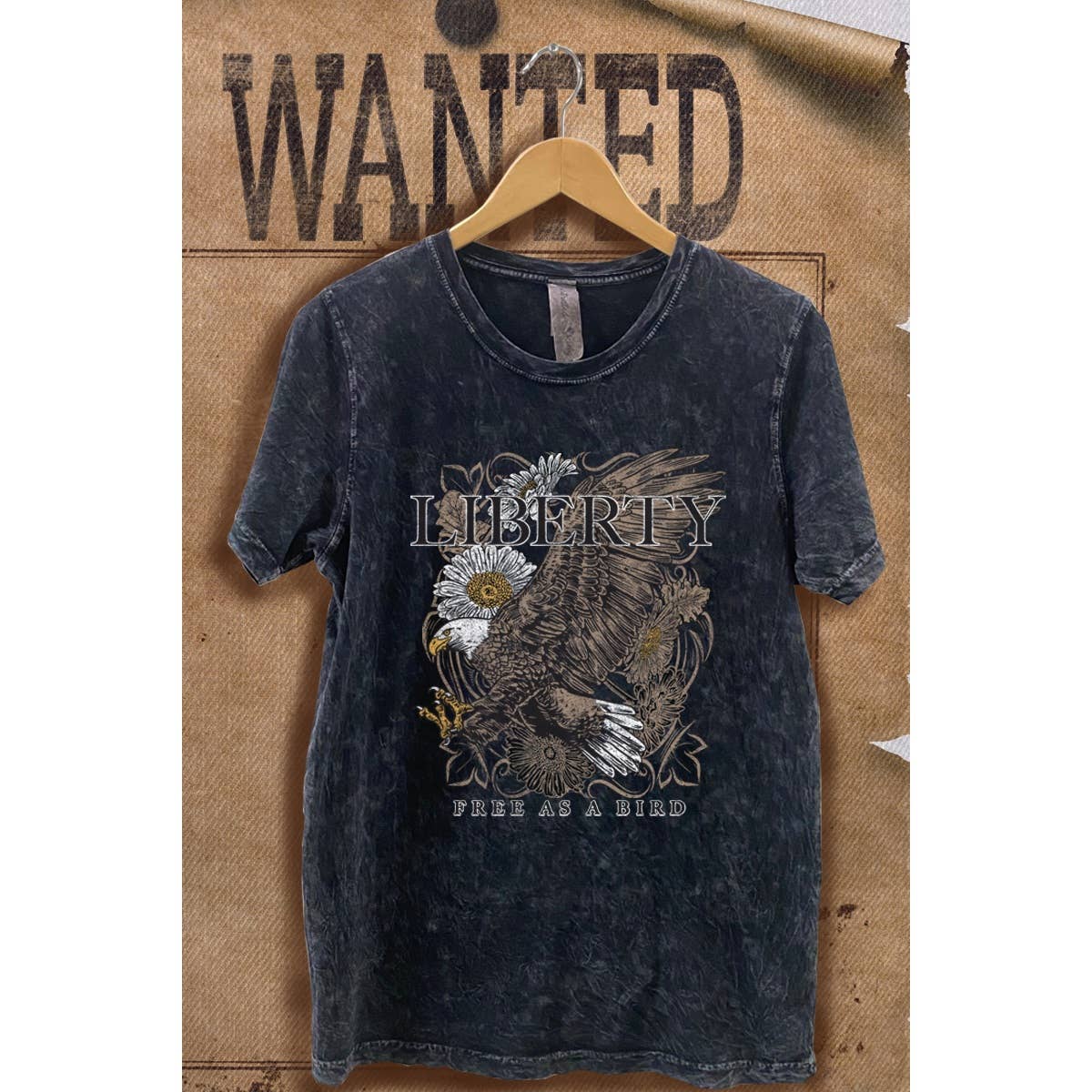 Liberty Free As A Bird Wash Vintage Graphic - Adult & Kids T-Shirts, Sweatshirts & Hoodies apparel design preview 1