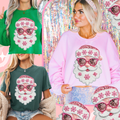Pretty Pink Faux Sequin Santa - Adult & Kids T-Shirts, Sweatshirts & Hoodies apparel design preview 1