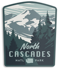 North Cascades National Park Sticker - Adult & Kids T-Shirts, Sweatshirts & Hoodies apparel design preview 1