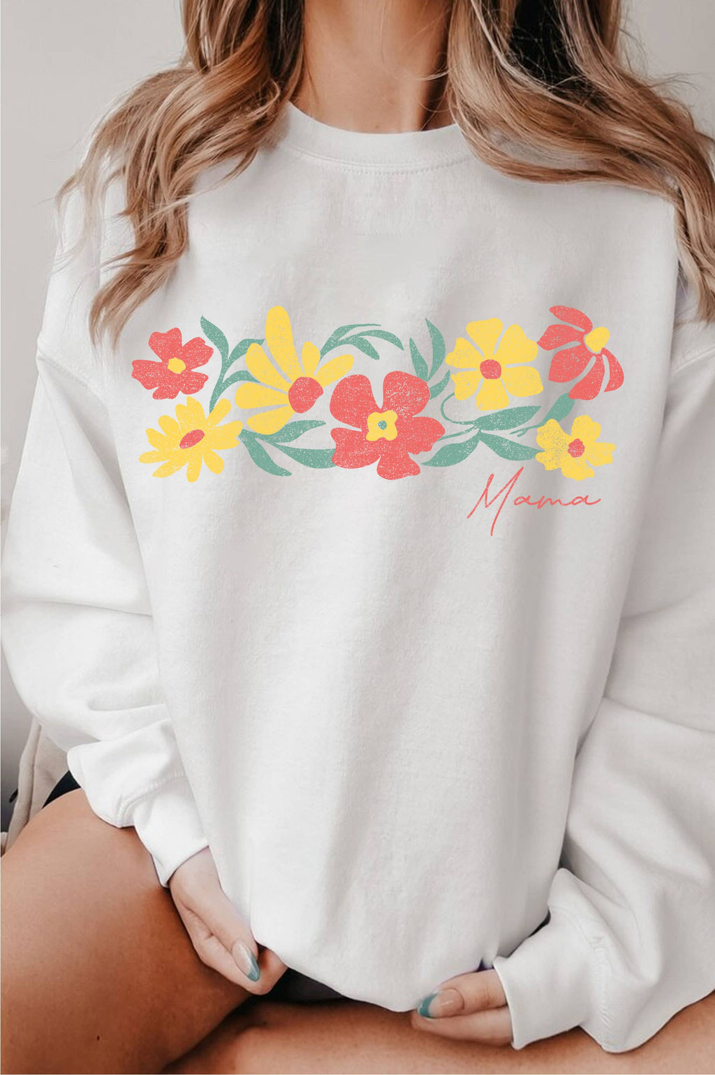Floral Mama Graphic Brushed - Adult & Kids T-Shirts, Sweatshirts & Hoodies apparel design preview 1