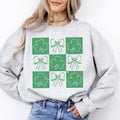 Checkered, Ribbon, Bows St Patrick's Day Shamrock - Adult & Kids T-Shirts, Sweatshirts & Hoodies apparel design preview 1