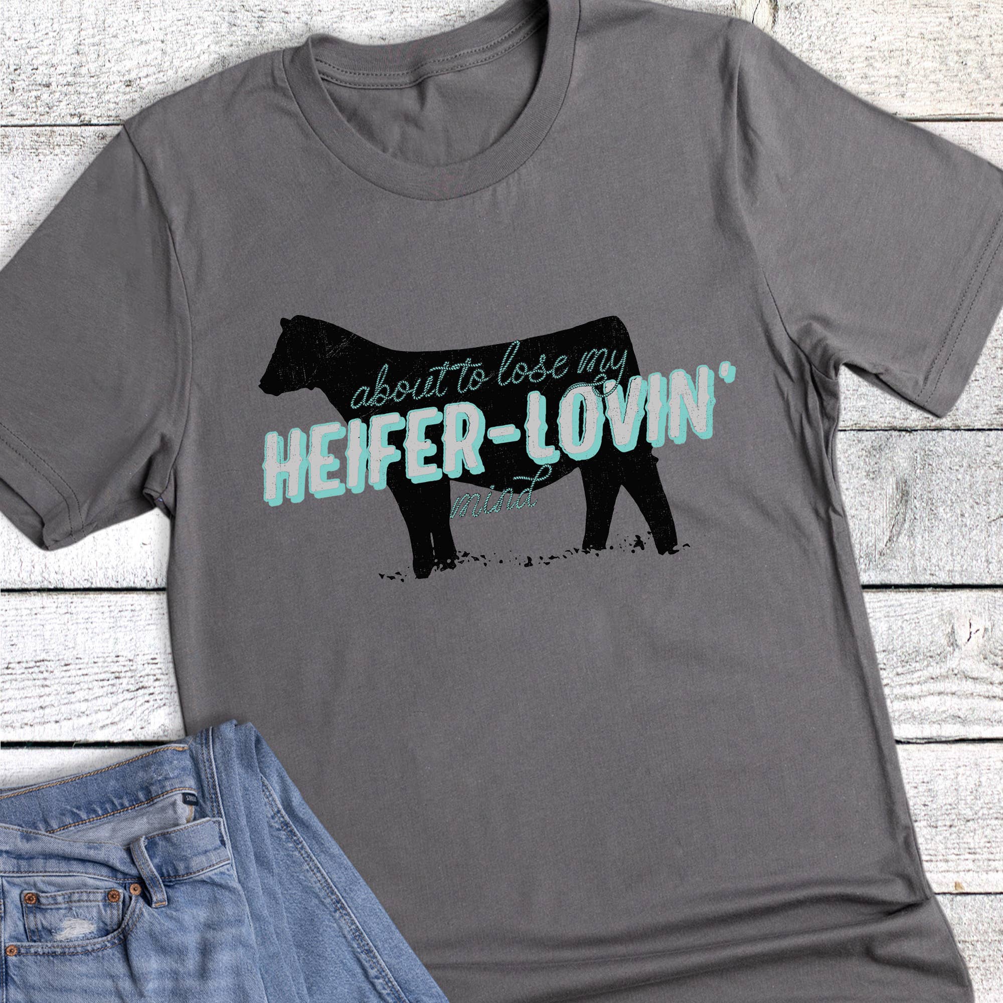 Western Heifer Lovin' Mind Graphic - Adult & Kids T-Shirts, Sweatshirts & Hoodies apparel design preview 1