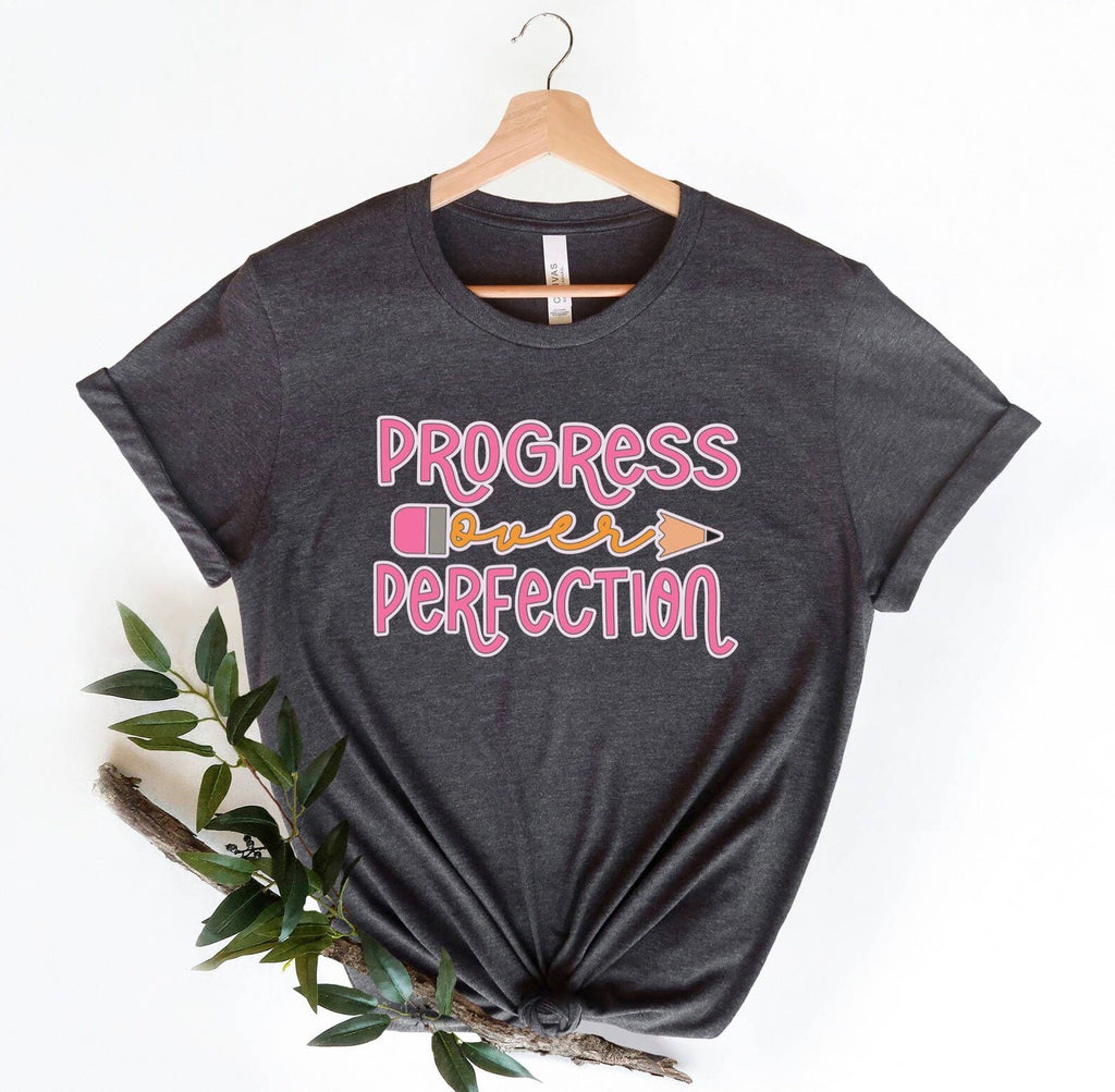 Progress Over Perfection - Adult & Kids T-Shirts, Sweatshirts & Hoodies apparel design preview 1